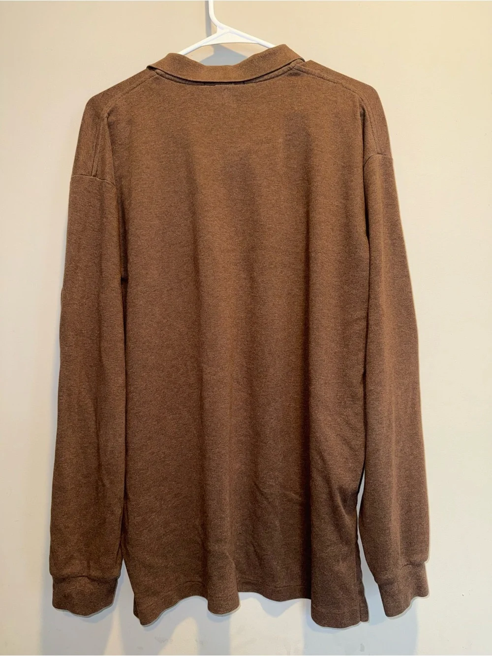 Ralph Lauren Brown Long-Sleeve Polo with Green Pony